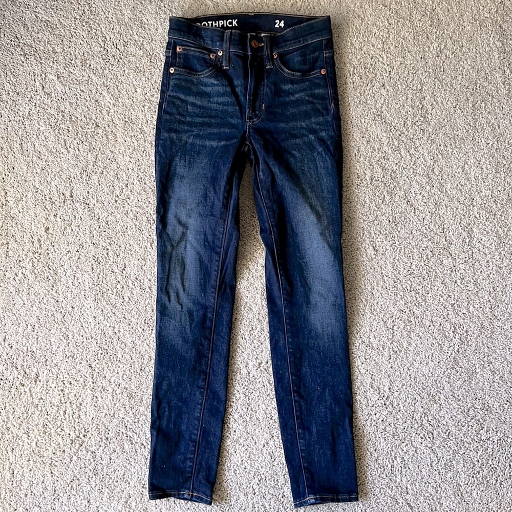 NWOT JCrew 9” High-rise Toothpick Jean in Blue Harbor Wash, Size 24